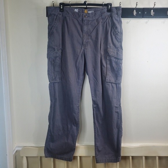 Carhartt Other - Carhartt worn Gray Relaxed Fit Straight Leg Cotton Pants 101148 size 40x32